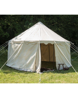 Round Medieval Tent Natural Color 350 gsm